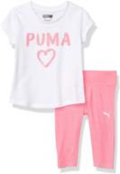 👶 прелестные детские лосины puma для маленьких девочек: стильная белая детская одежда для девочек! логотип