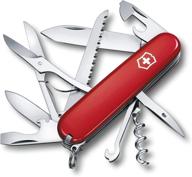 red victorinox swiss army huntsman pocket knife logo