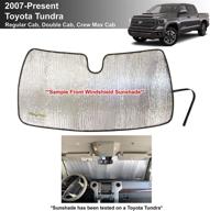 yellopro custom fit windshield sunshade for toyota tundra - 2007-2021 - limited sr5 platinum trd pro pickup, sun shade, made in usa logo