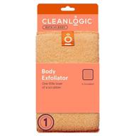 cleanlogic small exfoliating body scrubber - get smooth skin with 1 count logo