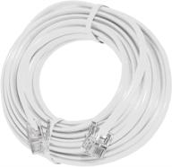 📞 15ft telephone extension cord cable line wire, white rj-11 by true decor - enhanced seo logo