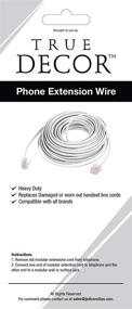 img 1 attached to 📞 15ft Telephone Extension Cord Cable Line Wire, White RJ-11 by True Decor - Enhanced SEO