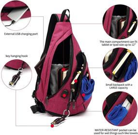 img 2 attached to Tudequ Separation Crossbody Backpack Daypack Outdoor Recreation