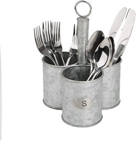 img 1 attached to 🍴 Mind Reader Stainless Steel Cutlery & Silverware Organizer - Convenient Multi-Purpose Holder for Utensils - Sleek Silver Metal Design