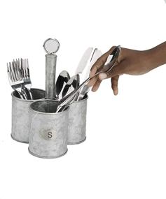 img 3 attached to 🍴 Mind Reader Stainless Steel Cutlery & Silverware Organizer - Convenient Multi-Purpose Holder for Utensils - Sleek Silver Metal Design