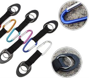 img 3 attached to 🔗 Udyr 7Pcs Portable Carabiner Water Bottle Drink Buckle Hook Holder Clip Key Chain Ring - Ideal for Camping, Hiking, and Traveling - Random Color