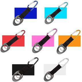 img 2 attached to 🔗 Udyr 7Pcs Portable Carabiner Water Bottle Drink Buckle Hook Holder Clip Key Chain Ring - Ideal for Camping, Hiking, and Traveling - Random Color