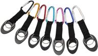 🔗 udyr 7pcs portable carabiner water bottle drink buckle hook holder clip key chain ring - ideal for camping, hiking, and traveling - random color логотип