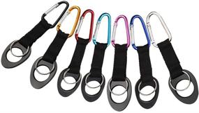 img 4 attached to 🔗 Udyr 7Pcs Portable Carabiner Water Bottle Drink Buckle Hook Holder Clip Key Chain Ring - Ideal for Camping, Hiking, and Traveling - Random Color