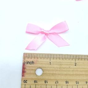 img 1 attached to 🎀 Small Polyester Satin Ribbon Bow Tie - Perfect for Hair Accessories, Jewelry Making, Wedding Favors, Scrapbooking, Crafts, Decorations, Handmade DIY Embellishments