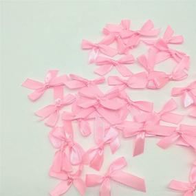 img 2 attached to 🎀 Small Polyester Satin Ribbon Bow Tie - Perfect for Hair Accessories, Jewelry Making, Wedding Favors, Scrapbooking, Crafts, Decorations, Handmade DIY Embellishments