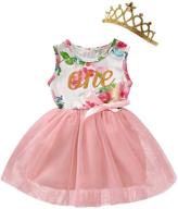 👗 shalofer baby girl birthday dress set - floral lace outfit sets for little girls logo