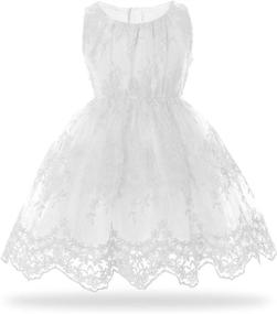 img 4 attached to 🌸 CIELARKO Girls Lace Flower Wedding Party Dresses for 1-7 Years - Kids Fashion