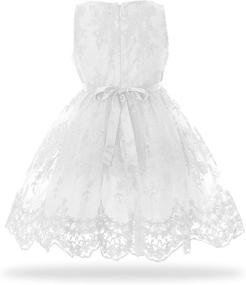 img 3 attached to 🌸 CIELARKO Girls Lace Flower Wedding Party Dresses for 1-7 Years - Kids Fashion