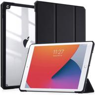 📱 lovrug ipad 9th/8th/7th generation case 10.2 inch 2021/2020/2019 - slim, lightweight, shockproof, translucent frosted back - black logo