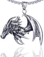 xusamss titanium dragon pendant necklace logo