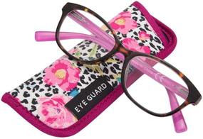 img 1 attached to 👓 Fashionable & Functional: EYEGUARD 4 Pack Reading Glasses with Colorful Spring Hinges for Women