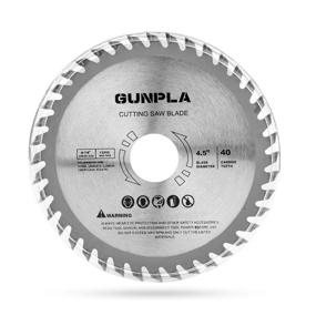 img 1 attached to Gunpla 3-Piece 4.5-inch 40-Tooth Alloy Steel Tungsten Carbide Tipped (TCT) Saw Blade for General Purpose Cutting of Hard & Soft Wood, with 7/8-inch Arbor