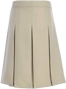 img 3 attached to 👗 Stylish Tommy Hilfiger Solid Box Pleat Skirt: Trendy School Uniform Clothes for Little & Big Girls