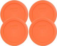 pyrex bundle - 4 items: 7201-pc orange plastic food storage lids set логотип