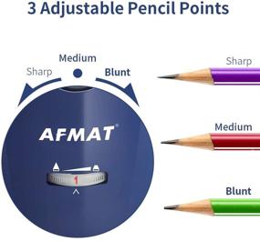 img 1 attached to Синий аккумуляторный электрический точильщик для художников - крупный размер, очень тихий и идеально подходит для цветных карандашей диаметром 6-12 мм.