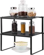 nex expandable and stackable black kitchen cabinet and counter shelf organizer logo