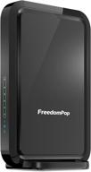 explore unleashed connectivity with freedompop freedom hub burst for phones - retail packaging in sleek black design logo
