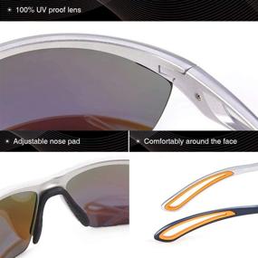 img 1 attached to 🕶️ Polarized Sports Sunglasses for Men and Women - Ideal for Running, Cycling, Fishing, Driving, and Golf