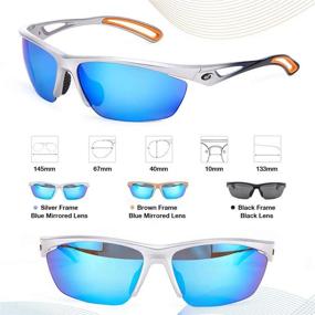 img 2 attached to 🕶️ Polarized Sports Sunglasses for Men and Women - Ideal for Running, Cycling, Fishing, Driving, and Golf