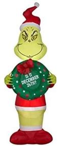 img 2 attached to 🎅 Inflatable Grinch Christmas Decoration - 5.5 Ft tall, Guaranteed Festive Charm!