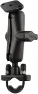 🚲 ram mounts handlebar u-bolt double ball mount ram-b-149zu: medium arm for rails .5" to 1.25" - efficient & secure bike handlebar mount logo