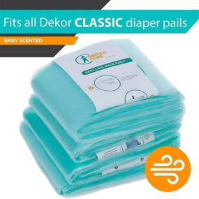 img 1 attached to 👶 4 пакета подкладок для подгузников для ведра Dekor CLASSIC - вмещает до 2000 подгузников - ароматизированы натуральным углем из бамбука для устранения запаха - совместимы с подкаладками для Dekor CLASSIC.