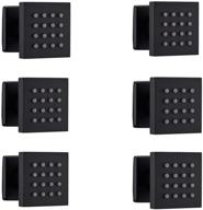 💦 transform your shower experience with the homedec brass square shower body spray jets head in matte black (6pcs) logo