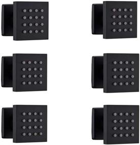 img 4 attached to 💦 Transform Your Shower Experience with the HOMEDEC Brass Square Shower Body Spray Jets Head in Matte Black (6pcs)