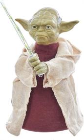 img 3 attached to 🎄 Kurt Adler 12-Inch Battery-Operated Star Wars Yoda Treetop with LED Lightsaber - the Perfect Christmas Decoration