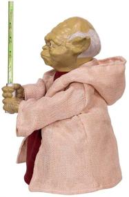 img 1 attached to 🎄 Kurt Adler 12-Inch Battery-Operated Star Wars Yoda Treetop with LED Lightsaber - the Perfect Christmas Decoration