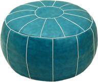 🪑 zefen kids' unstuffed decorative leather ottoman: stylish furniture for little ones logo