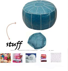 img 2 attached to 🪑 Zefen Kids' Unstuffed Decorative Leather Ottoman: Stylish Furniture for Little Ones