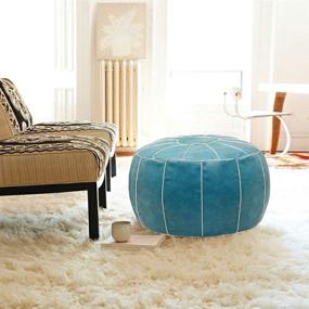 img 1 attached to 🪑 Zefen Kids' Unstuffed Decorative Leather Ottoman: Stylish Furniture for Little Ones