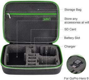 img 3 attached to Secure and Compact Protective Carrying Case for Go Pro Hero 10, 9, 8 and More – Safely Transport Your Action Camera and Accessories on the Go