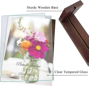 img 1 attached to Rustic Glass 5x7 Picture Frame Set: RLAVBL, with Base for Tabletop Display - Pack of 2