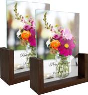 rustic glass 5x7 picture frame set: rlavbl, with base for tabletop display - pack of 2 logo