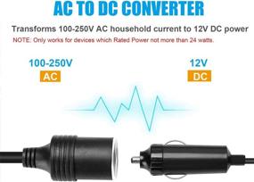 img 1 attached to 🔌 YONHAN AC to DC Converter: 24W 2A Car Cigarette Lighter Socket Adapter - 100~250V to 12V AC/DC Supply Transformer (Not Compatible with >2A Devices)