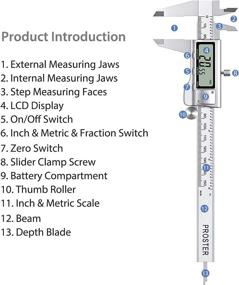 img 3 attached to Precision Measuring with Proster Calipers: Revolutionary Electronic Fractions Technology