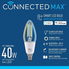 img 3 attached to 💡 Cree Lighting Connected Candelabra CMB11 40W AL 9TW GL: Smarter Illumination for Any Space