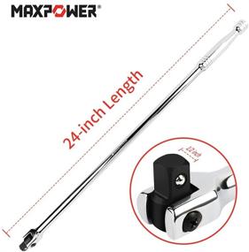 img 2 attached to 💪MAXPOWER 24-дюймовый торцовый ключ с гибкой рукояткой 1/2 дюйма