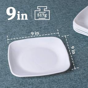 img 3 attached to 🍽️ Restaurant White Porcelain Dinner Plates - Premium Dinnerware for Serving