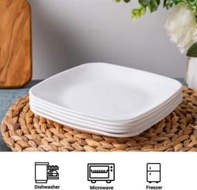 img 2 attached to 🍽️ Restaurant White Porcelain Dinner Plates - Premium Dinnerware for Serving