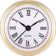 ⏰ hicarer 2.4 inch (61 mm) quartz roman numeral clock insert with quartz movement - gold rim logo