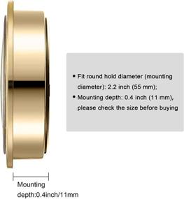 img 3 attached to ⏰ Hicarer 2.4 Inch (61 mm) Quartz Roman Numeral Clock Insert with Quartz Movement - Gold Rim